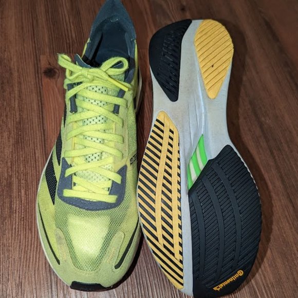 Men’s Adidas Adizero Boston 11 Running Shoes, Men's Size 9 Neon Yellow - Picture 12 of 16
